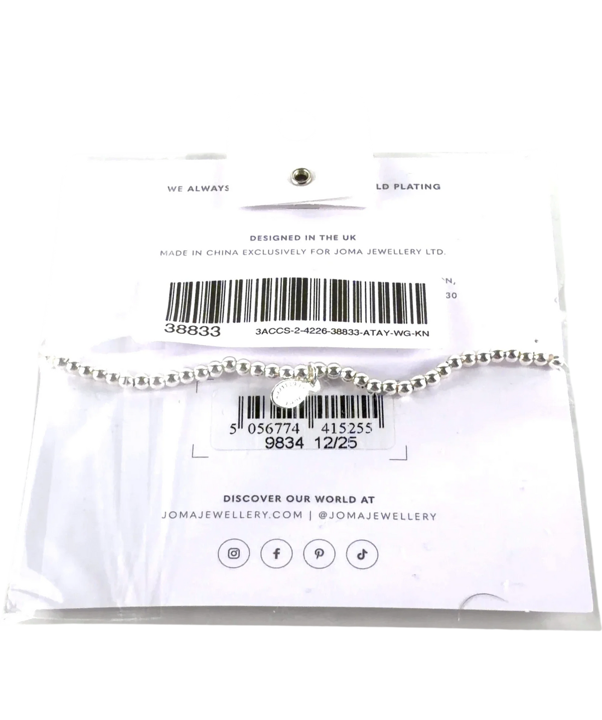 Joma Jewellery silver Colour — back