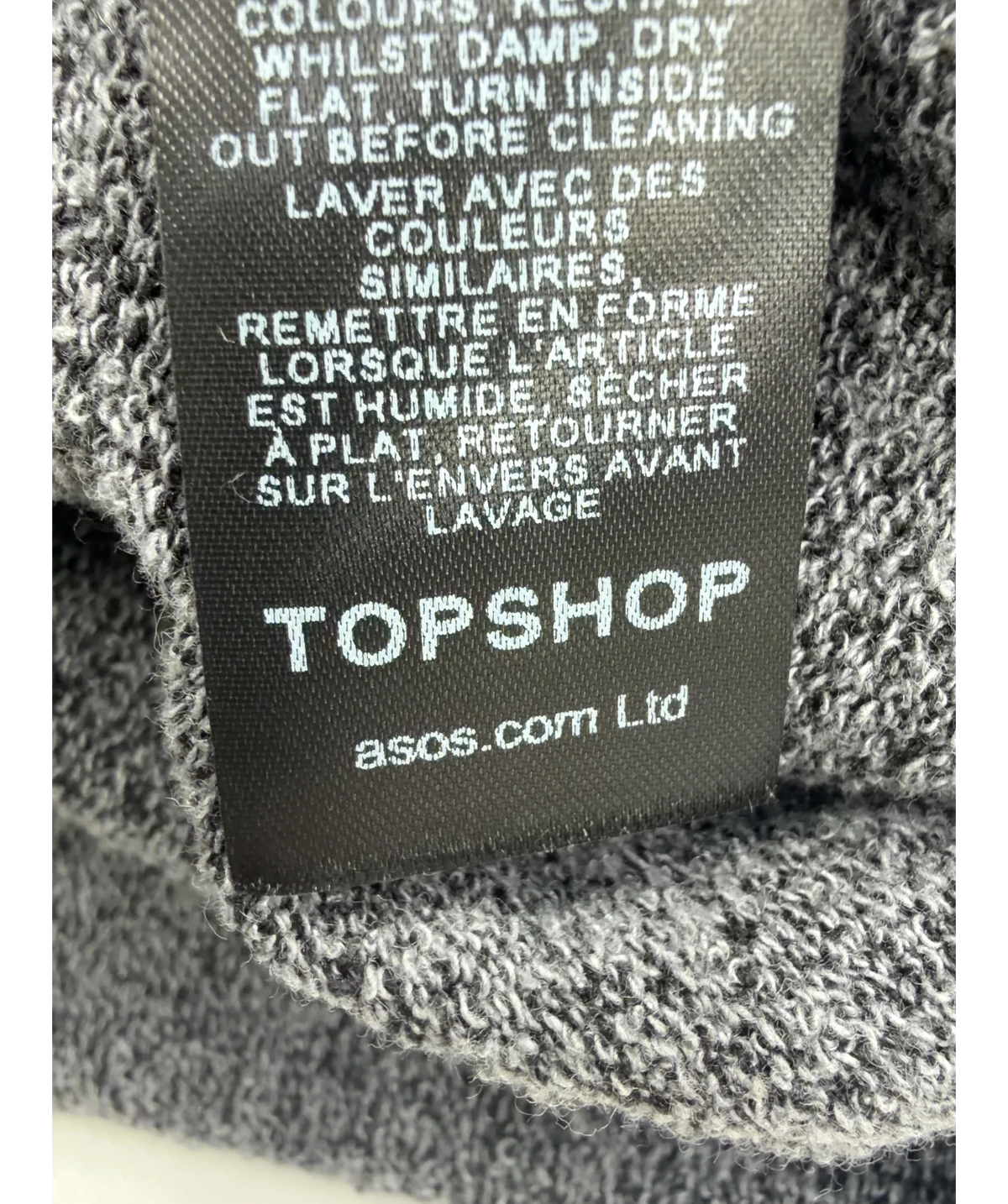TOPSHOP Grey Colour, size UK XS — detail