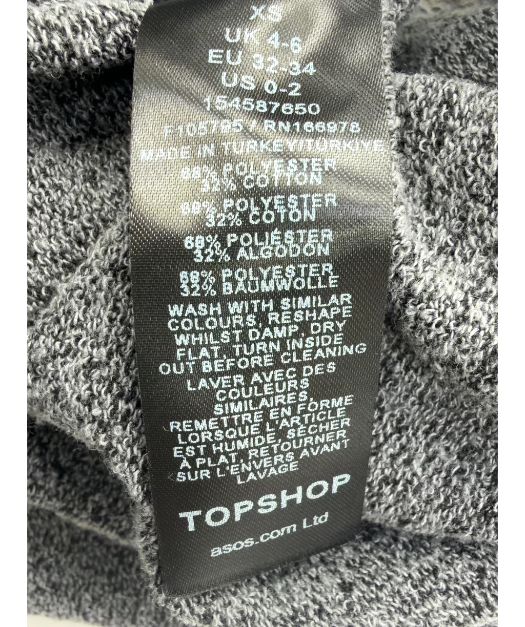 TOPSHOP Grey Colour, size UK XS — label