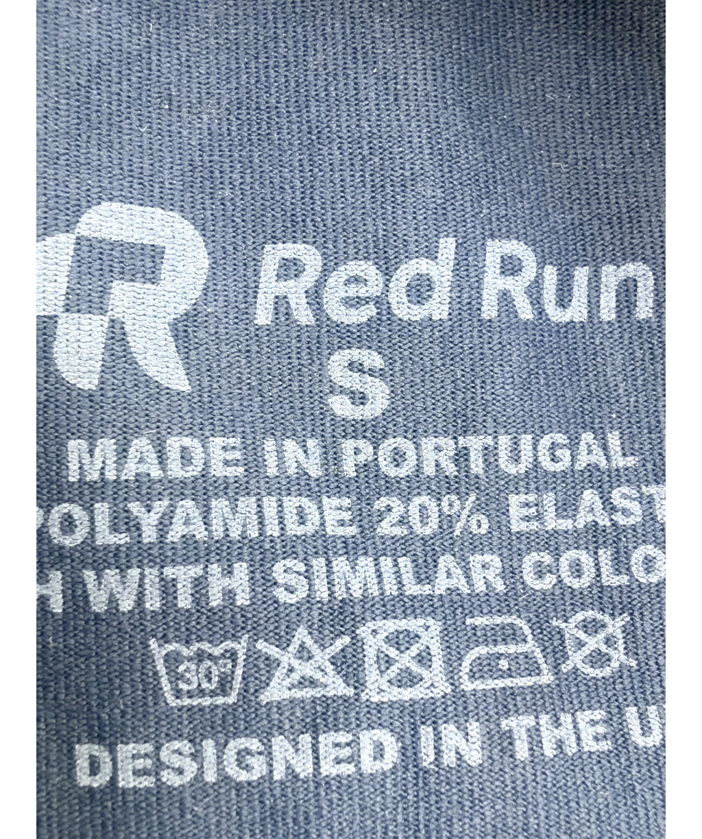 red run navy Colour, size UK S — care label