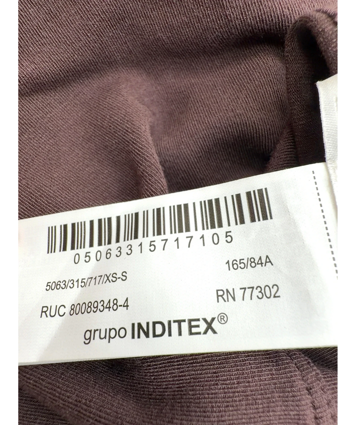 ZARA Brown Colour, size UK XS/S — fabric detail