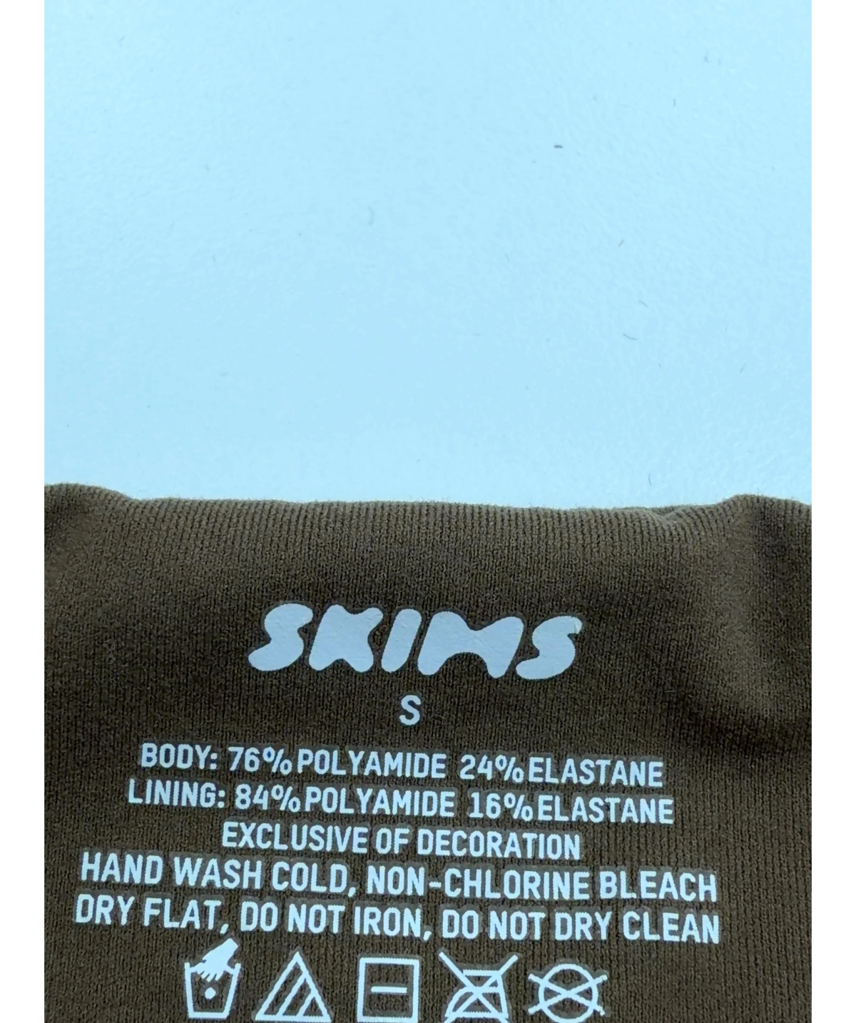 SKIMS Brown Fits Everybody Bandeau, size UK S — detail