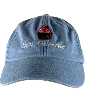 Beechfield Blue "Ey Up Manchester" Baseball Cap