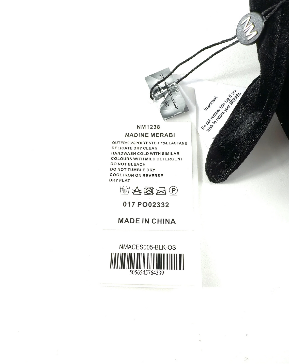 NADINE MERABI Black Colour — label