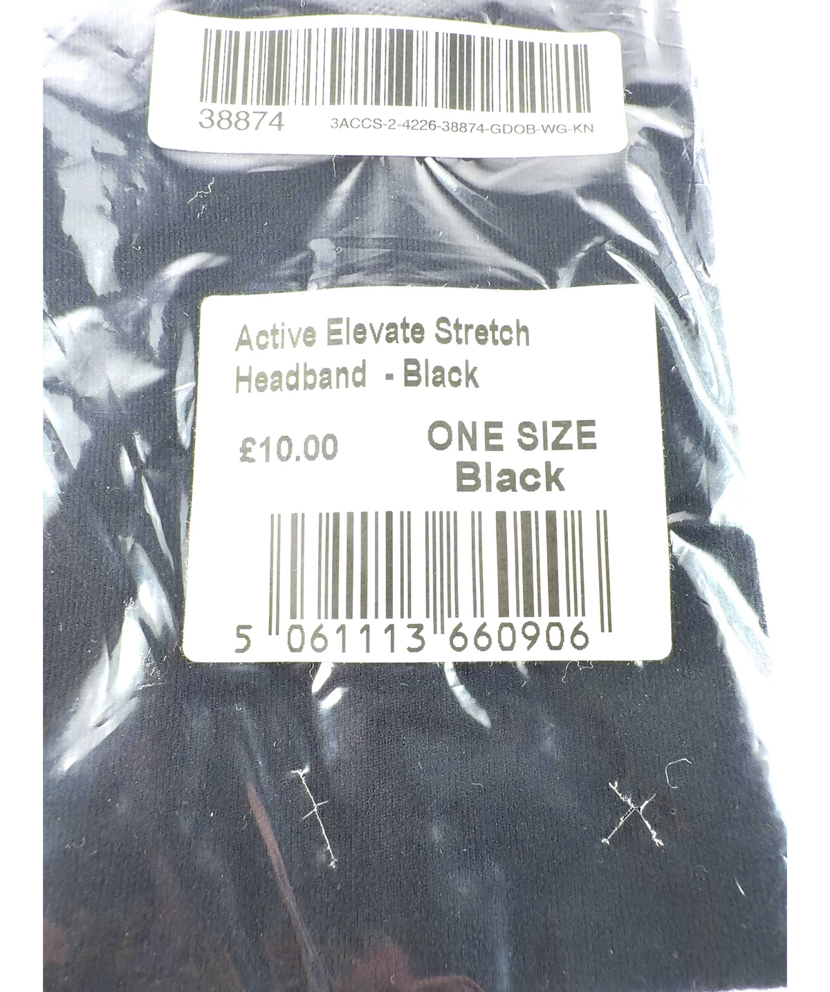 red run Black Active Elevate Stretch Headband - Black — label