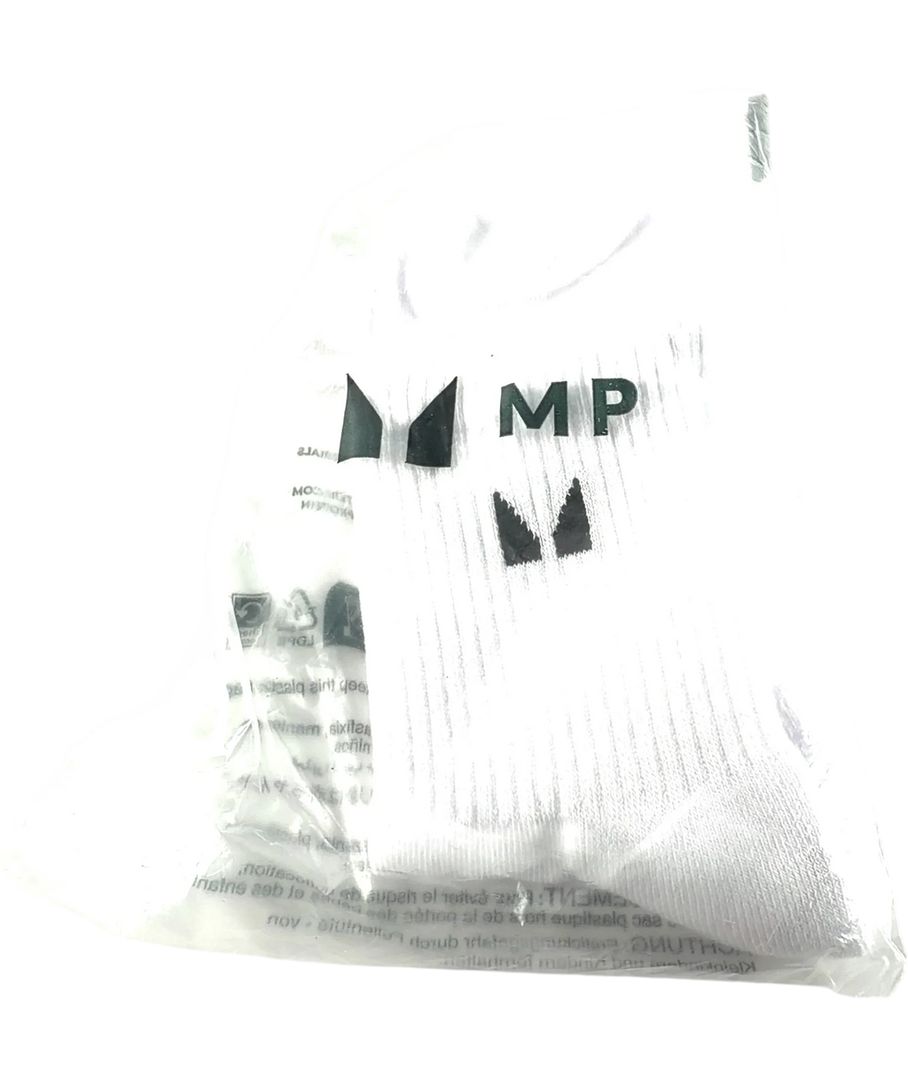 MP White Unisex Crew Socks (1 Pack), size UK 9 EU 43 👞 — back