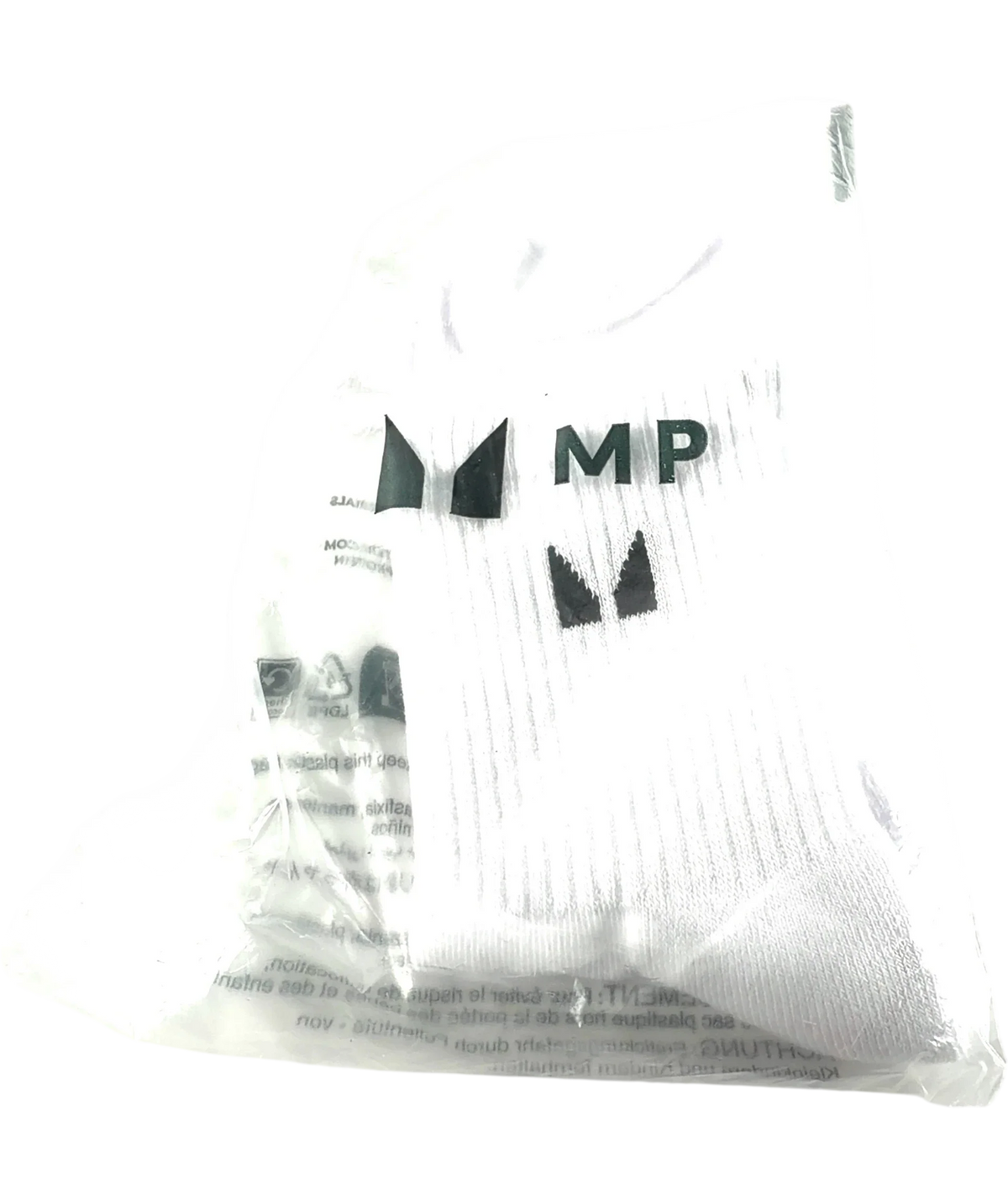 MP White Unisex Crew Socks (1 Pack), size UK 9 EU 43 👞 — back