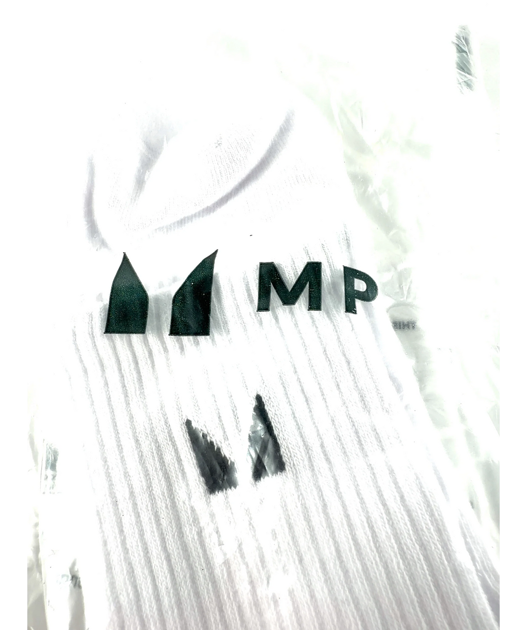 MP White Unisex Crew Socks (1 Pack), size UK 9 EU 43 👞 — detail