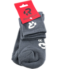 red run slate grey Active Ankle Sports Socks, size UK 6 — front