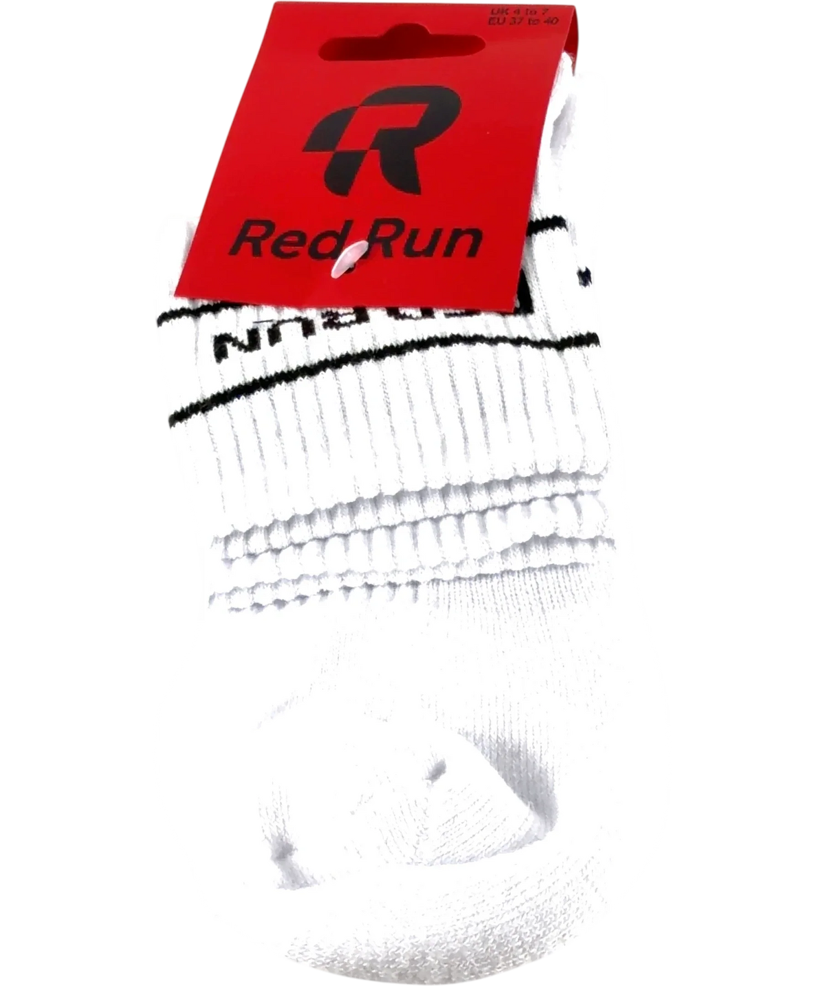 red run White Active Ankle Sports Sock - White — front