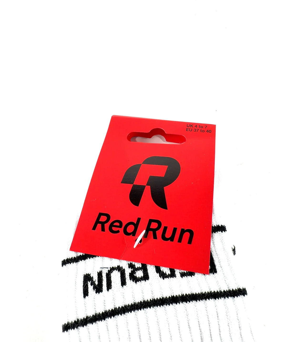 red run White Active Ankle Sports Sock - White — detail