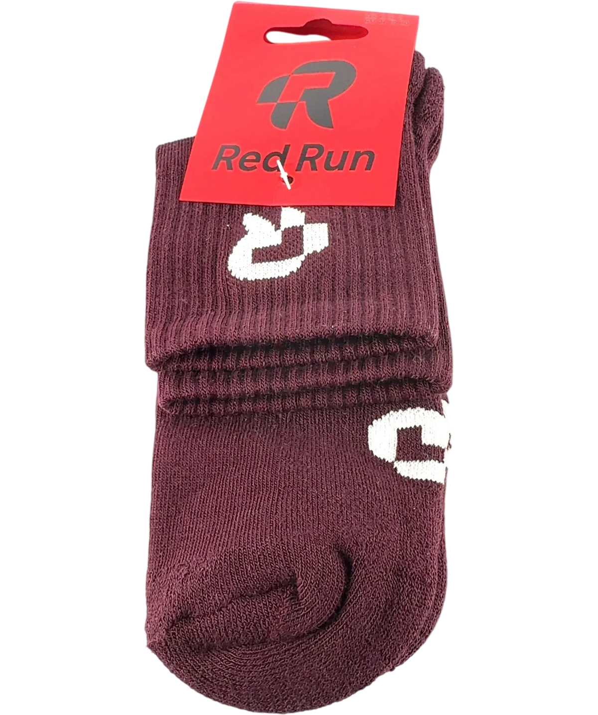 red run burgundy Active Ankle Sports Socks - Burgundy, size UK 6 EU 39 👠 — front