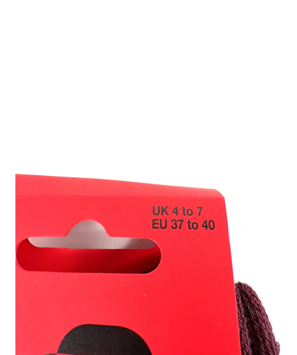 red run burgundy Active Ankle Sports Socks - Burgundy, size UK 6 EU 39 👠 — label