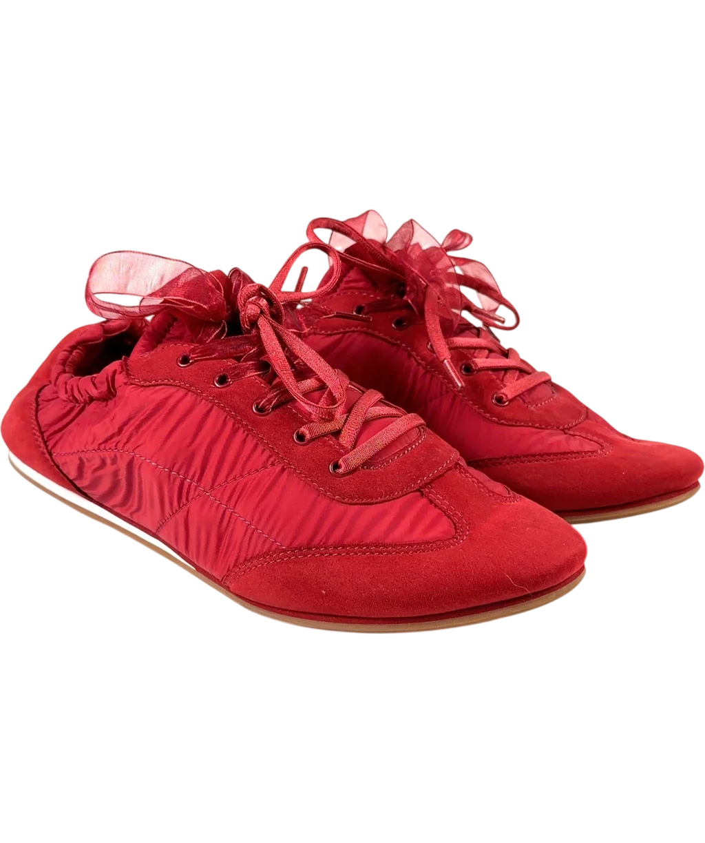vivaia Red Jogger Re-Nylon Sneakerina (Yancy), size UK 6 EU 39 👠 — front