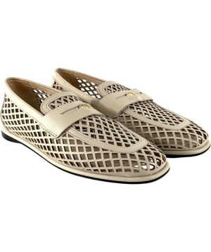Tommy Hilfiger Cutout Leather Penny Loafers UK 5