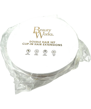 Beauty Works Double Hair Set Clip-in Hair Extensions Brown And White 18”