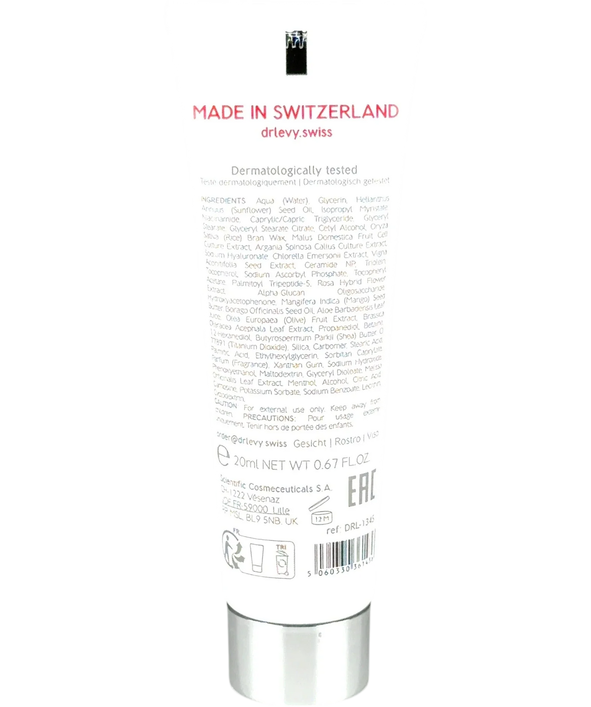 Dr Levy Shade, size 20ml — back