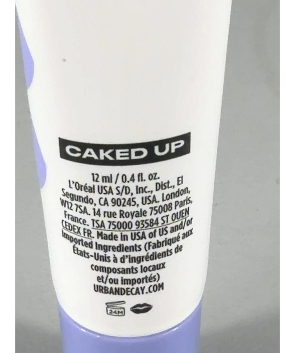 Urban Decay Caked Up LIP TOY stained glossing oil, size 12ml — care label