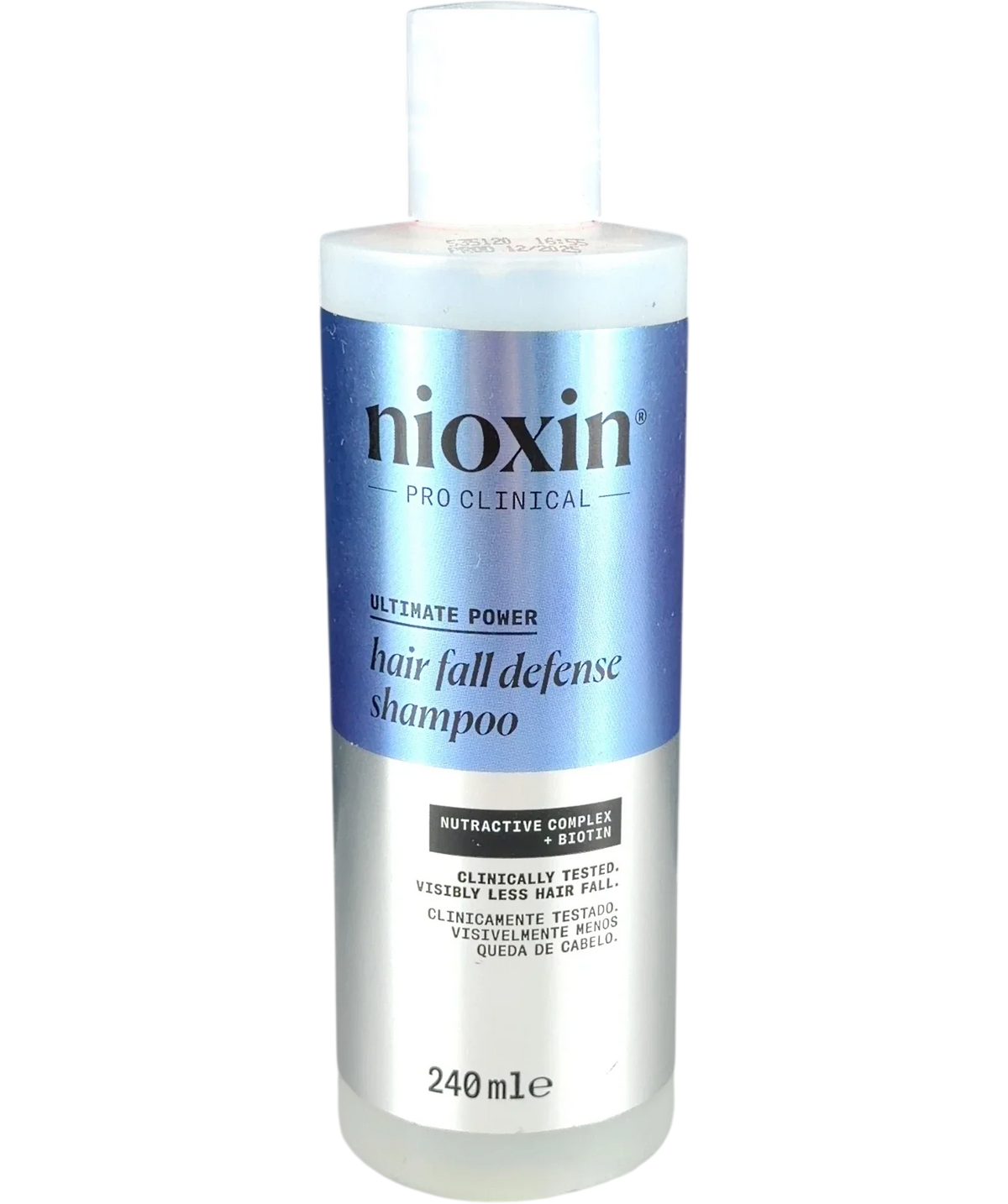 Nioxin hair fall defense shampoo, size 240ml — front