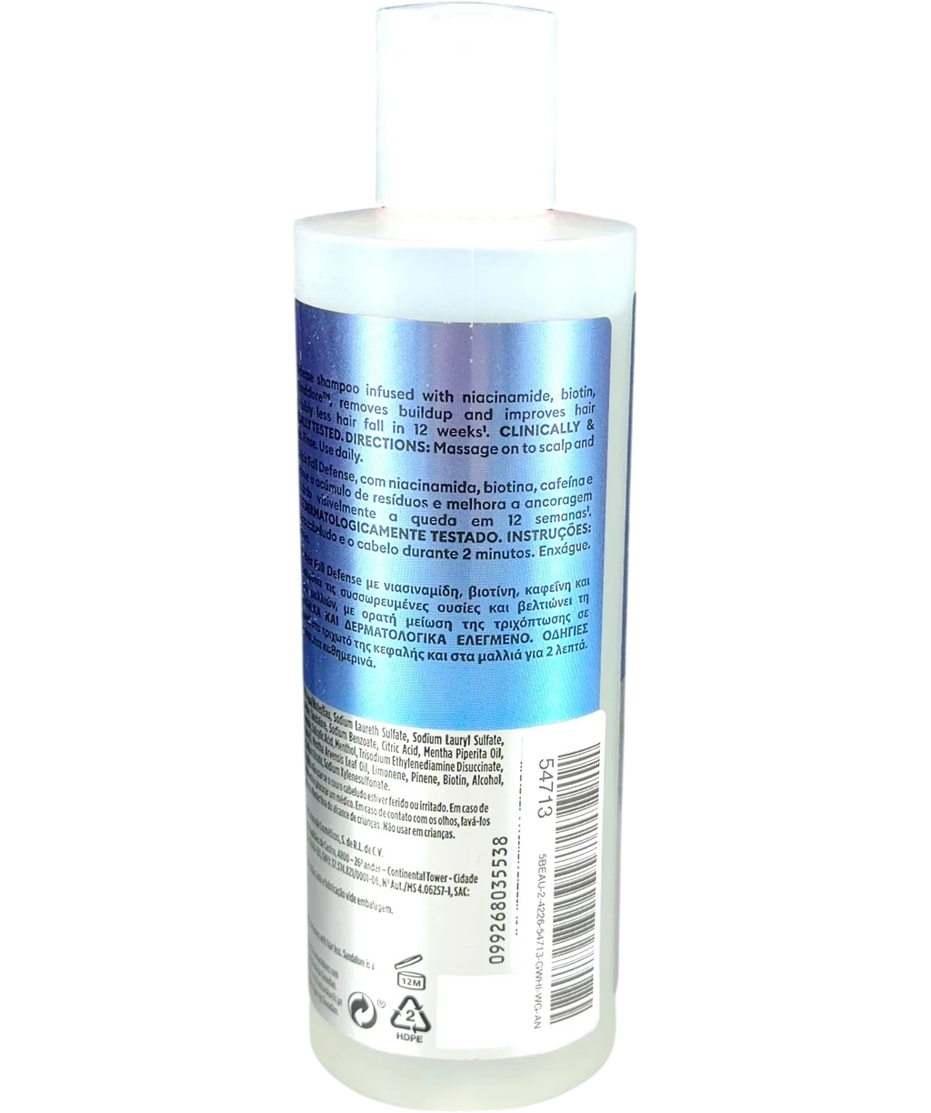 Nioxin hair fall defense shampoo, size 240ml — back