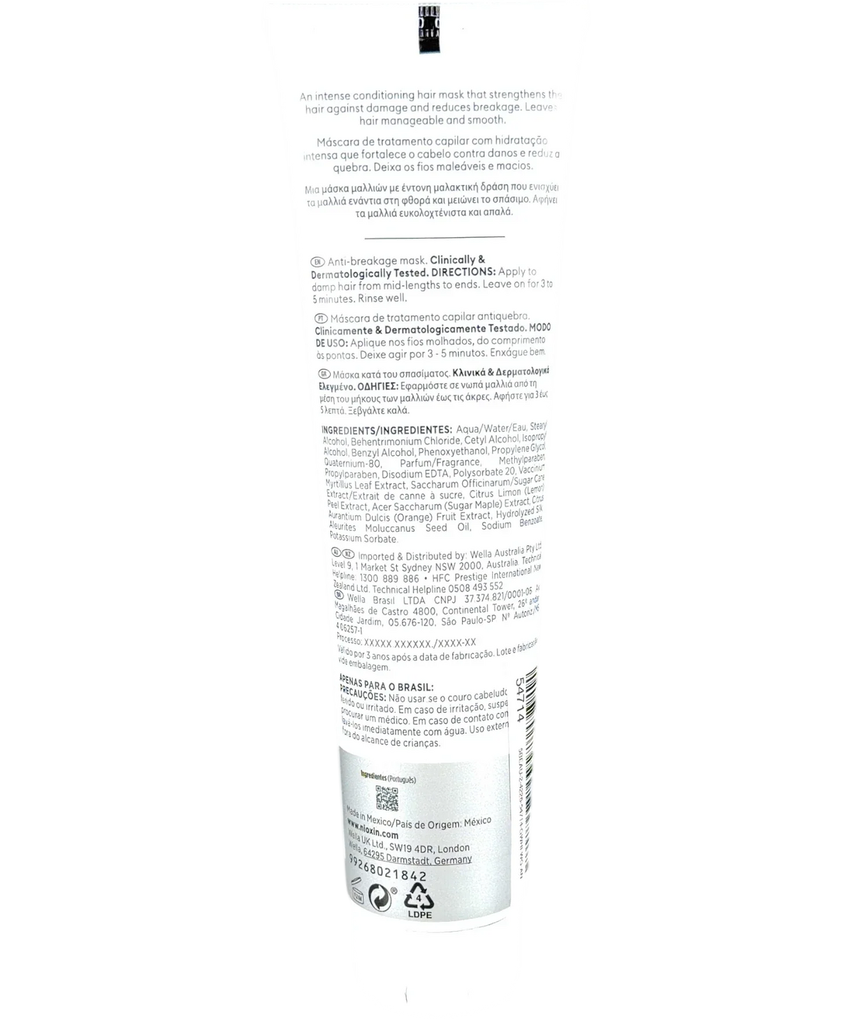 Nioxin anti-breakage mask, size 150ml — back