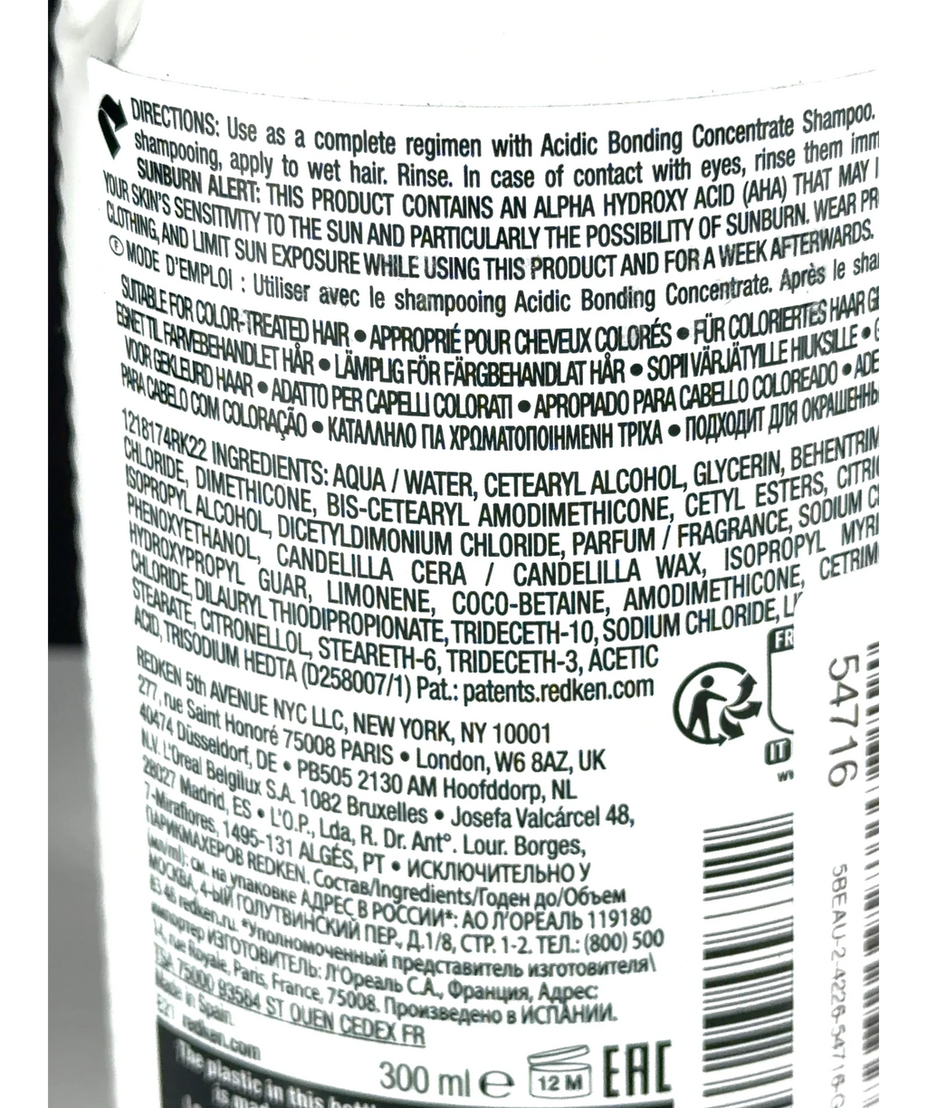 REDKEN Acidic Bonding Concentrate Conditioner, size 300ml — fabric detail