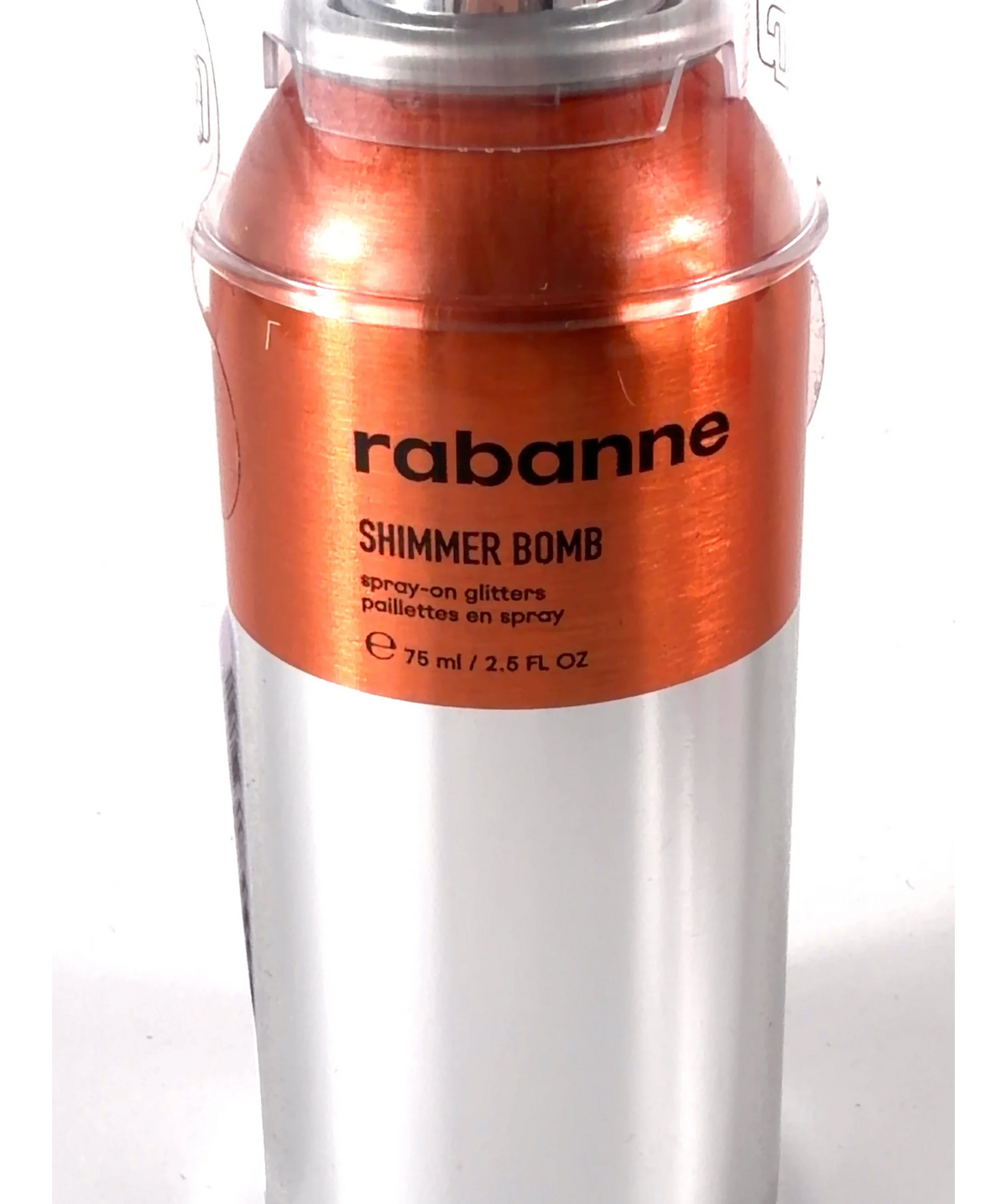 Rabanne Universal SHIMMER BOMB, size 75ml — label
