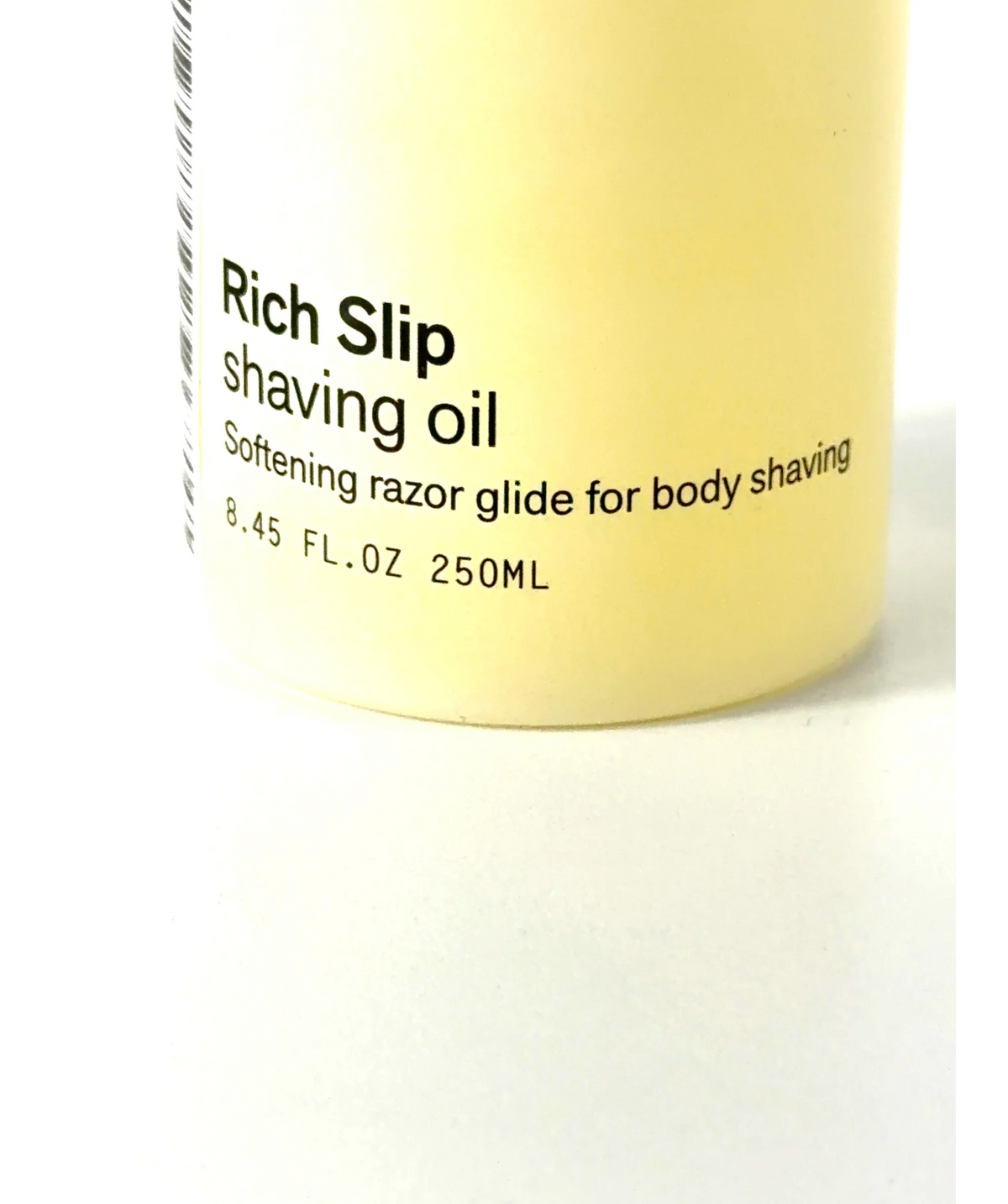 Nimbi Rich Slip shaving oil, size 250ml — care label