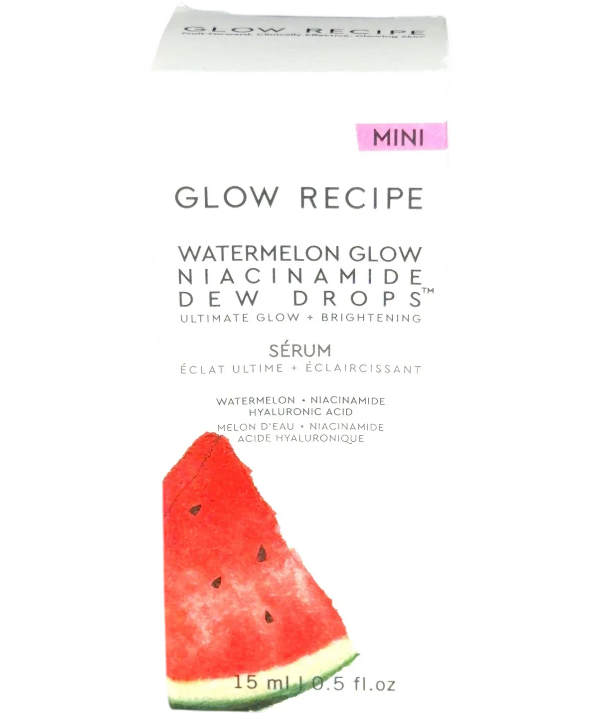 glow recipe WATERMELON GLOW NIACINAMIDE DEW DROPS, size 15ml — front