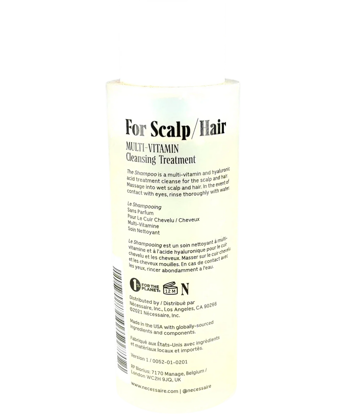 N&eacute;cessaire The Shampoo, size 250ml — back