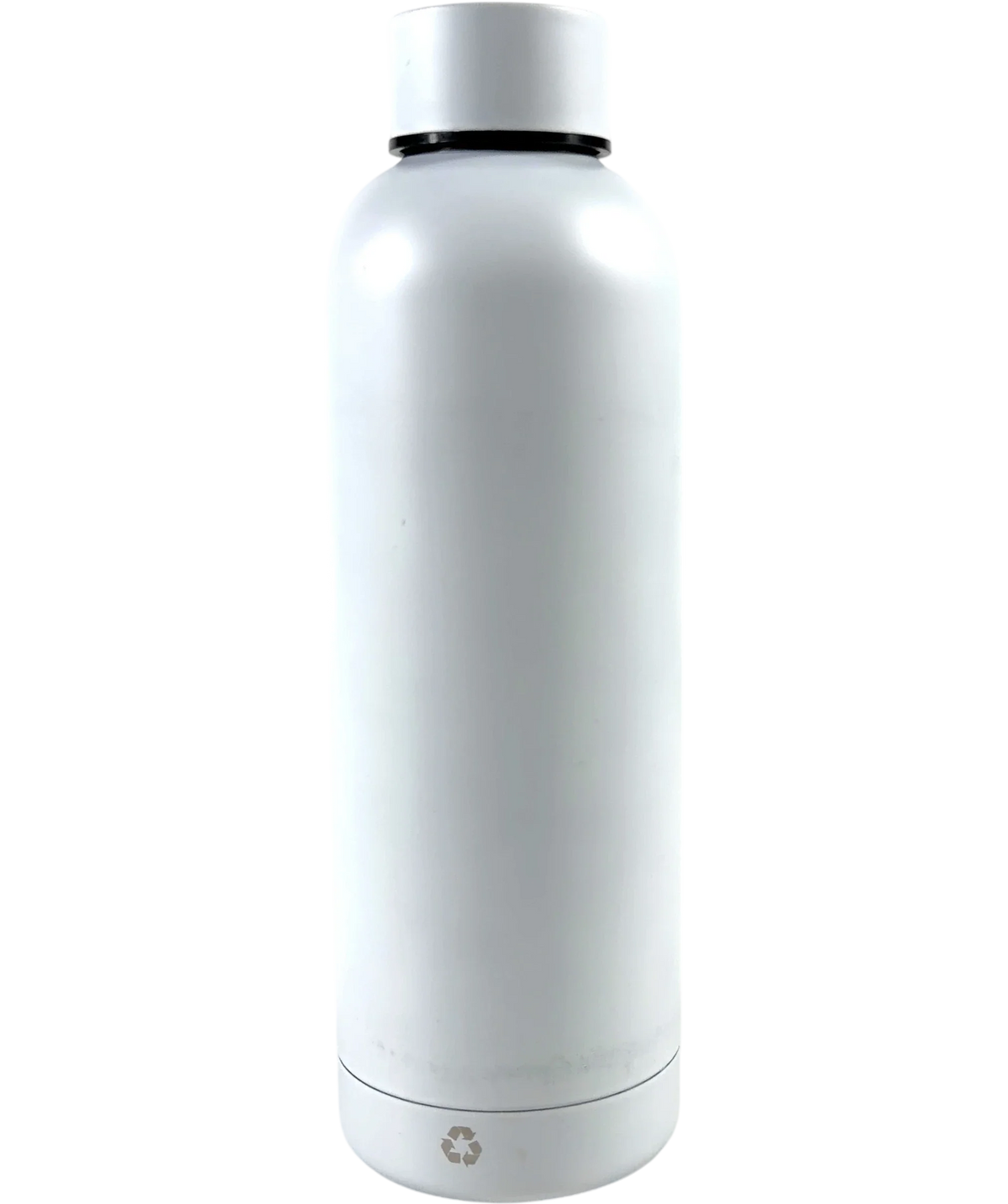 Blueair White promotional stainless steel vacuum water bottle — back