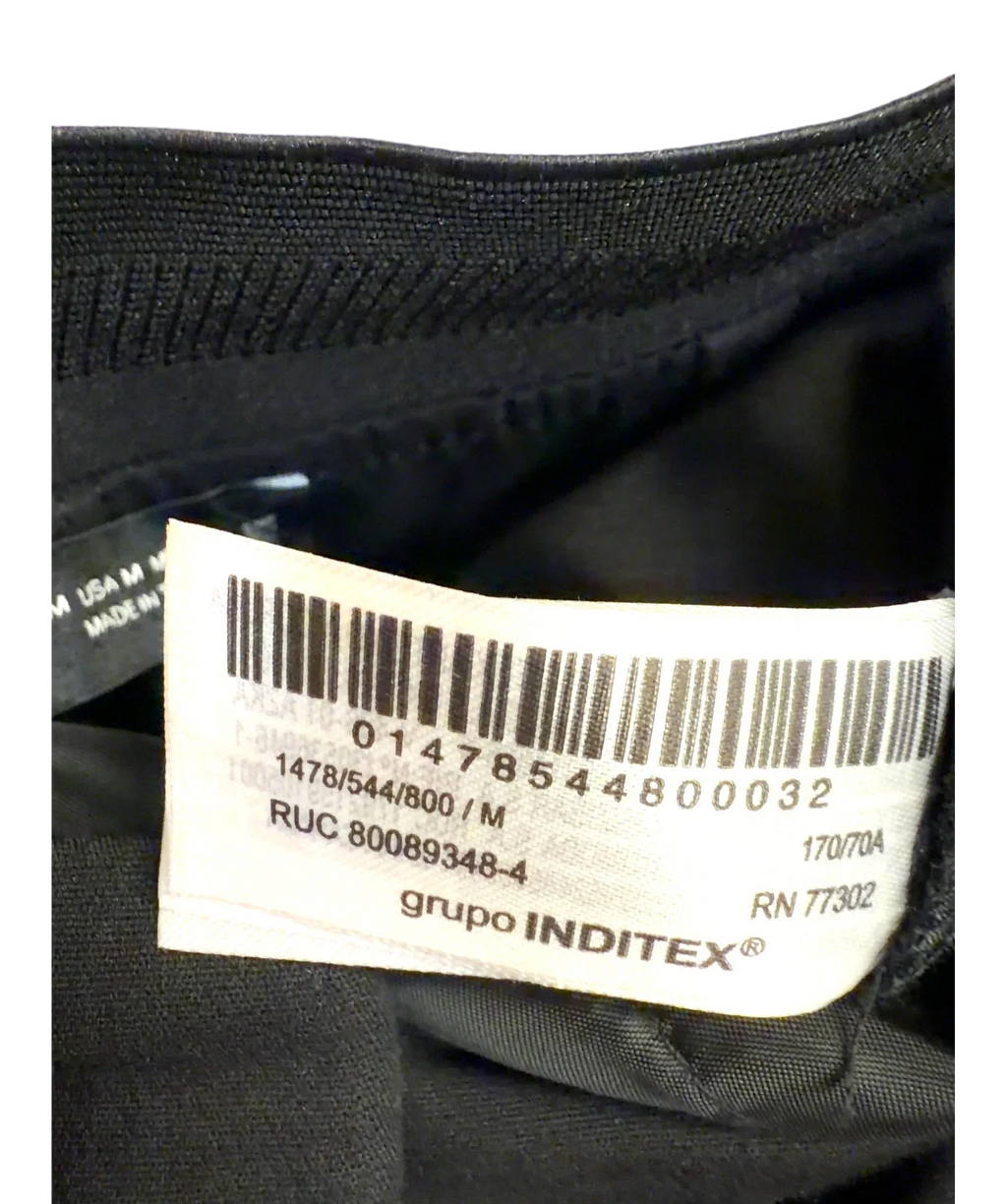 ZARA Black Colour, size UK M — fabric detail