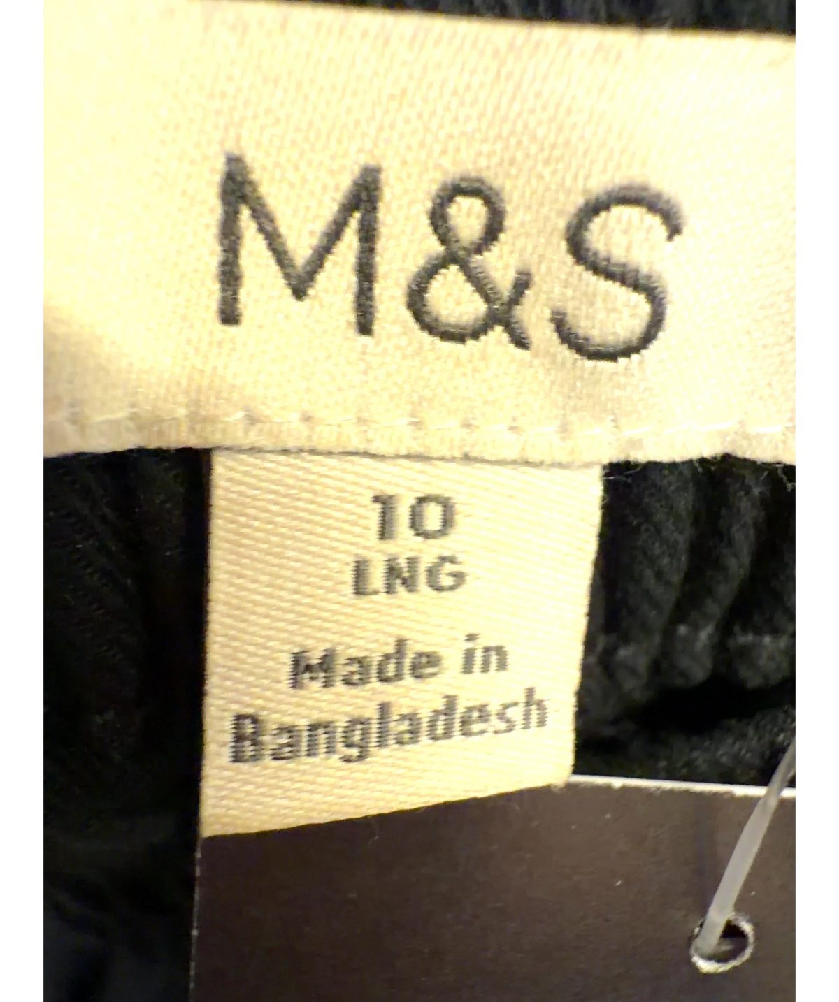 M&S Black Colour, size UK 10 — care label