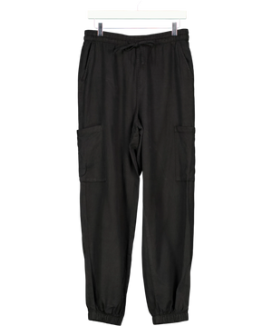M&S Black Cuffed Cargo Trousers UK 10
