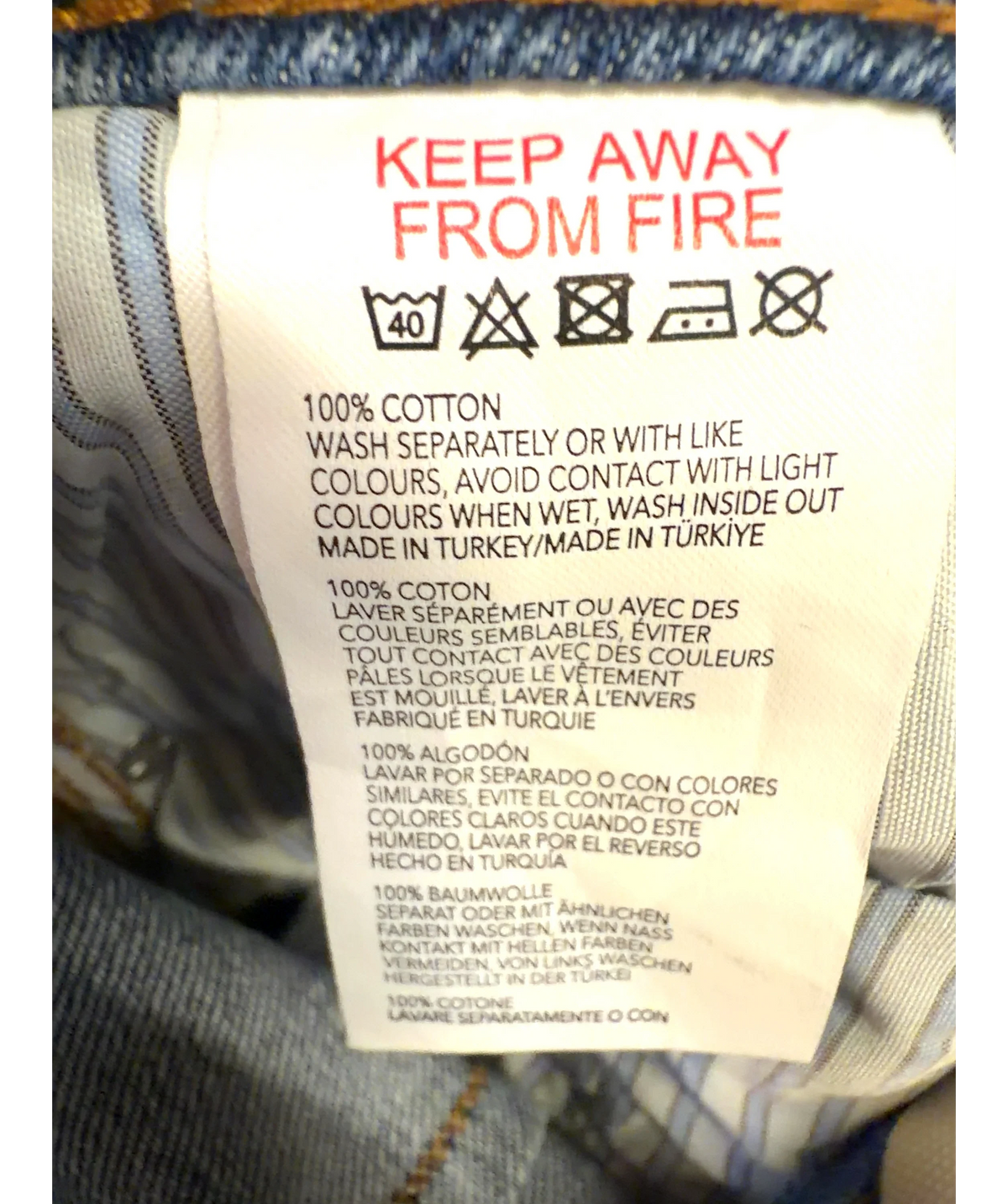 Seen Worn Kept Blue Colour, size UK 12 — care label