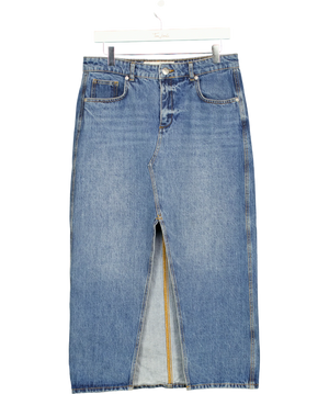 Seen Worn Kept Blue Denim Midi Skirt UK 12
