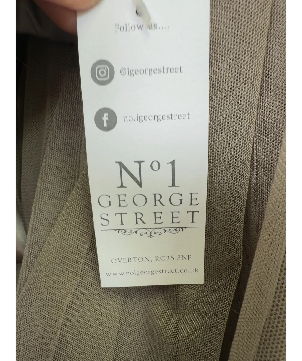 No 1 George Street taupe Tulle Skirt Mink — detail