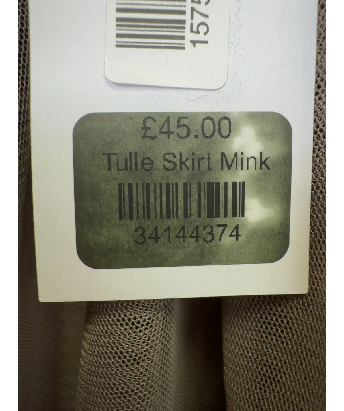 No 1 George Street taupe Tulle Skirt Mink — care label