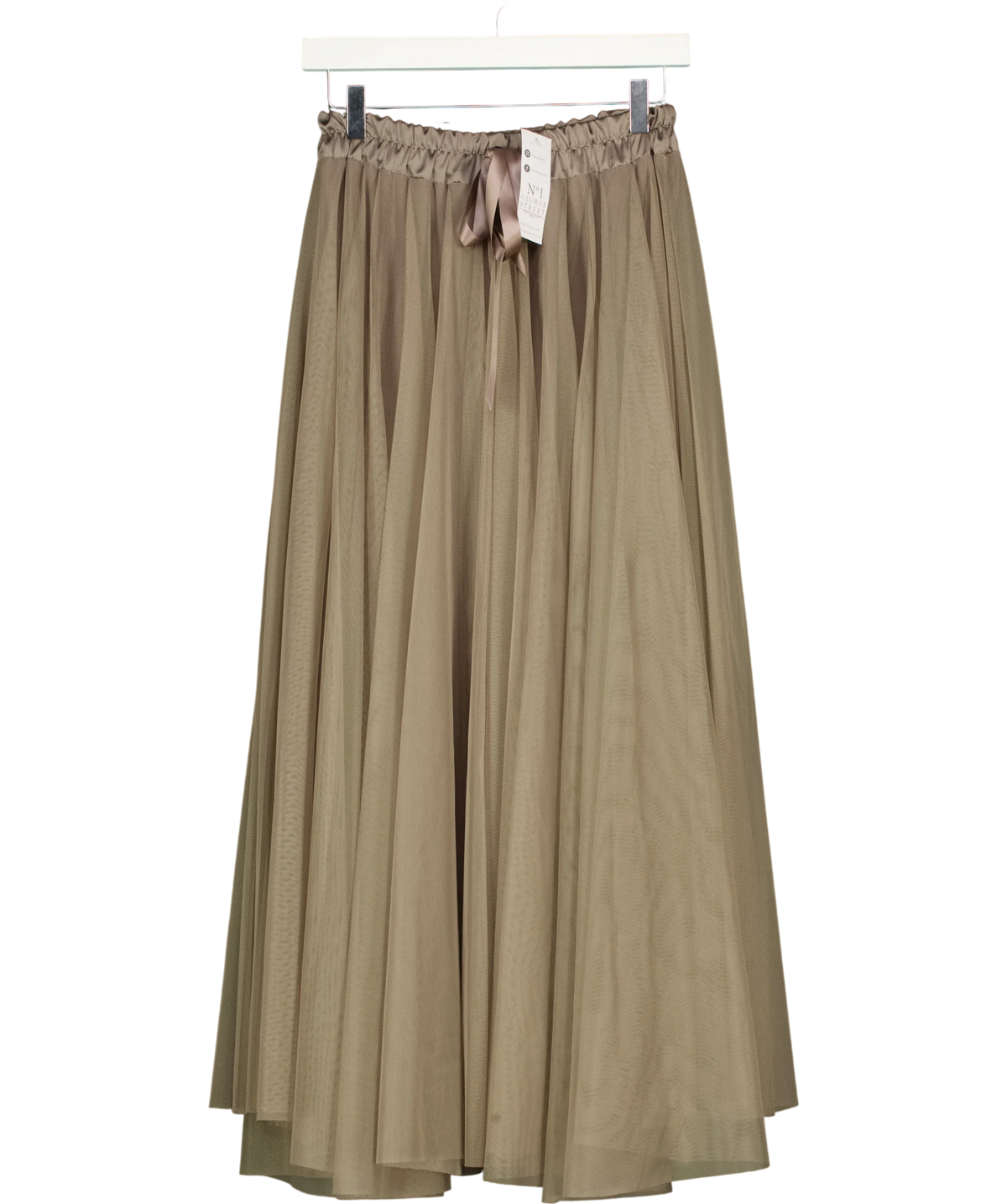 No 1 George Street taupe Tulle Skirt Mink — front