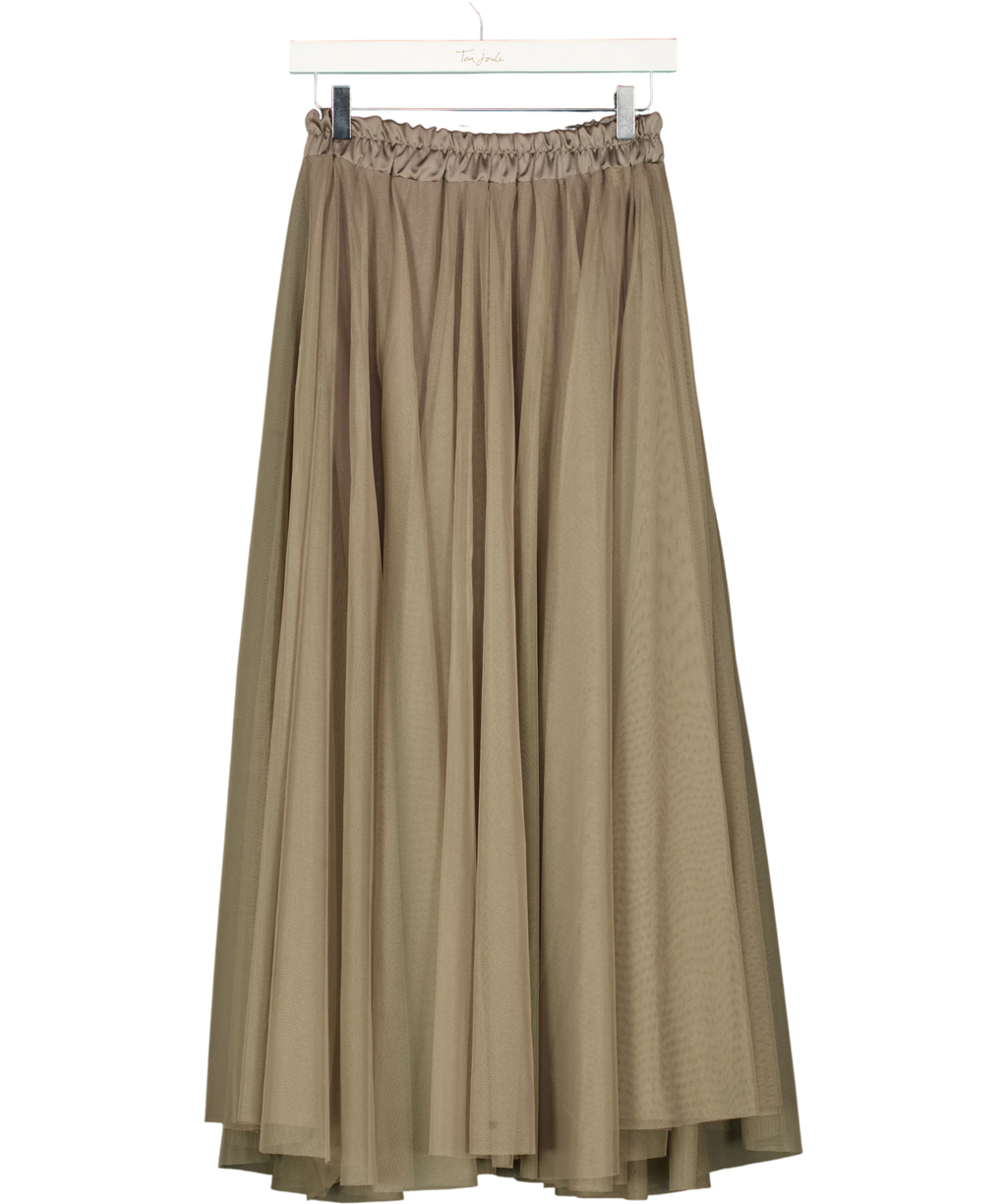 No 1 George Street taupe Tulle Skirt Mink — back