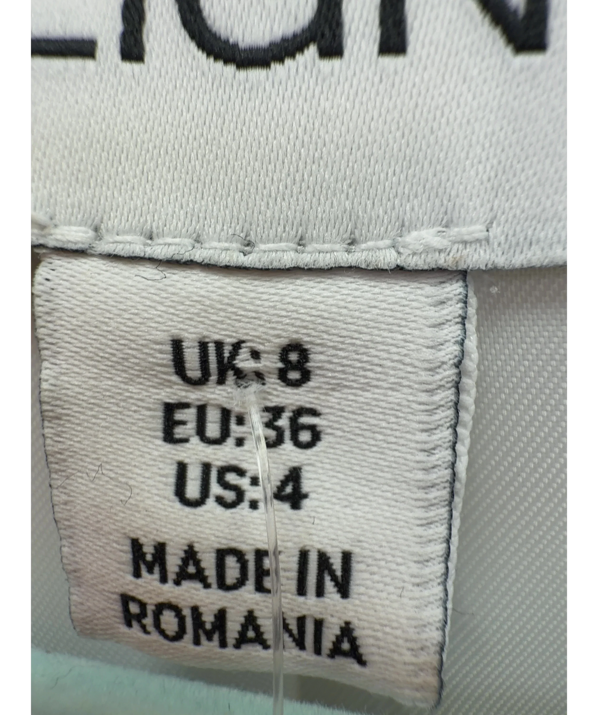 Aligne White Daphne Scoop Neck Linen Blazer, size UK 8 — care label