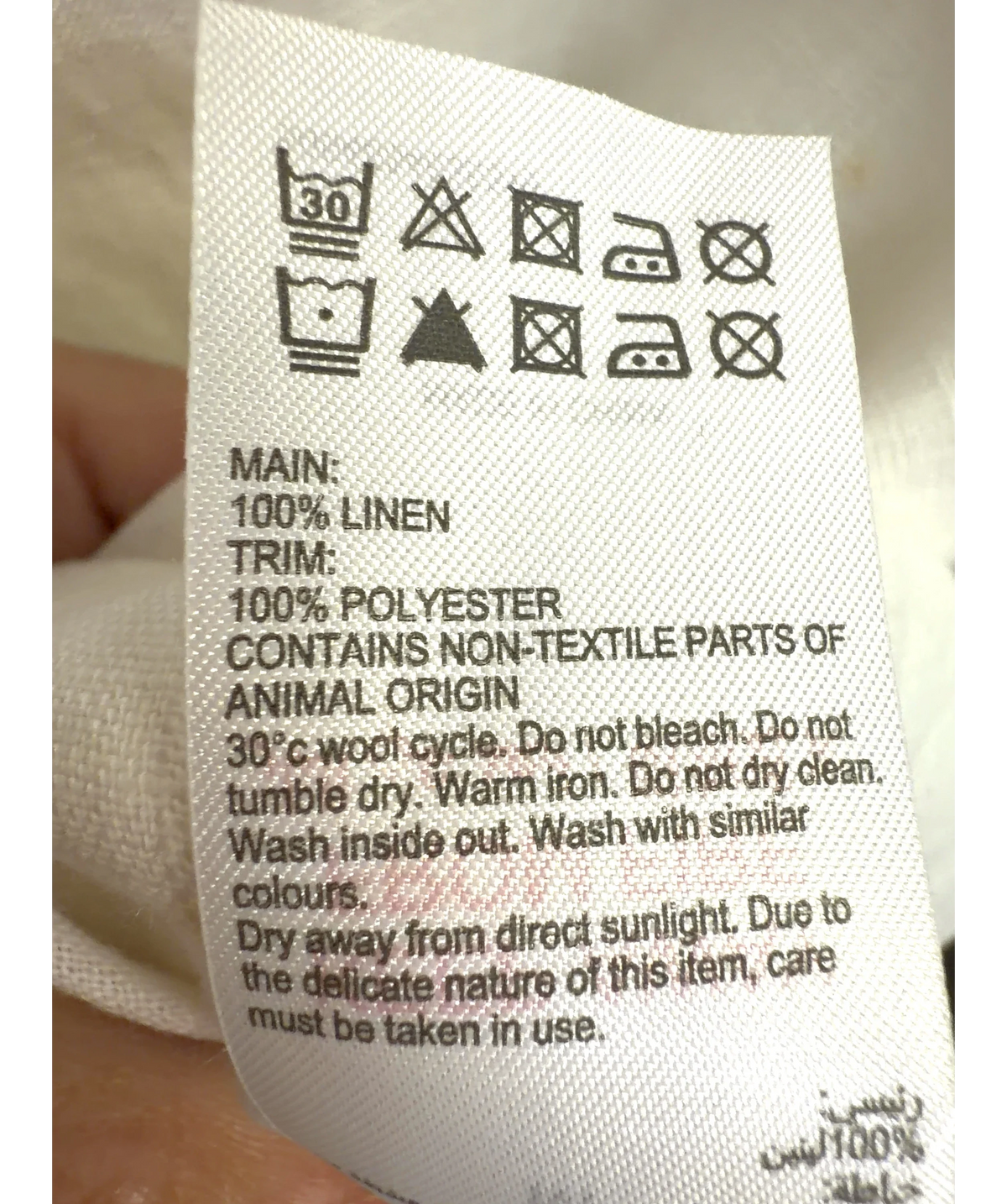 Mint Velvet White Colour, size UK M — label