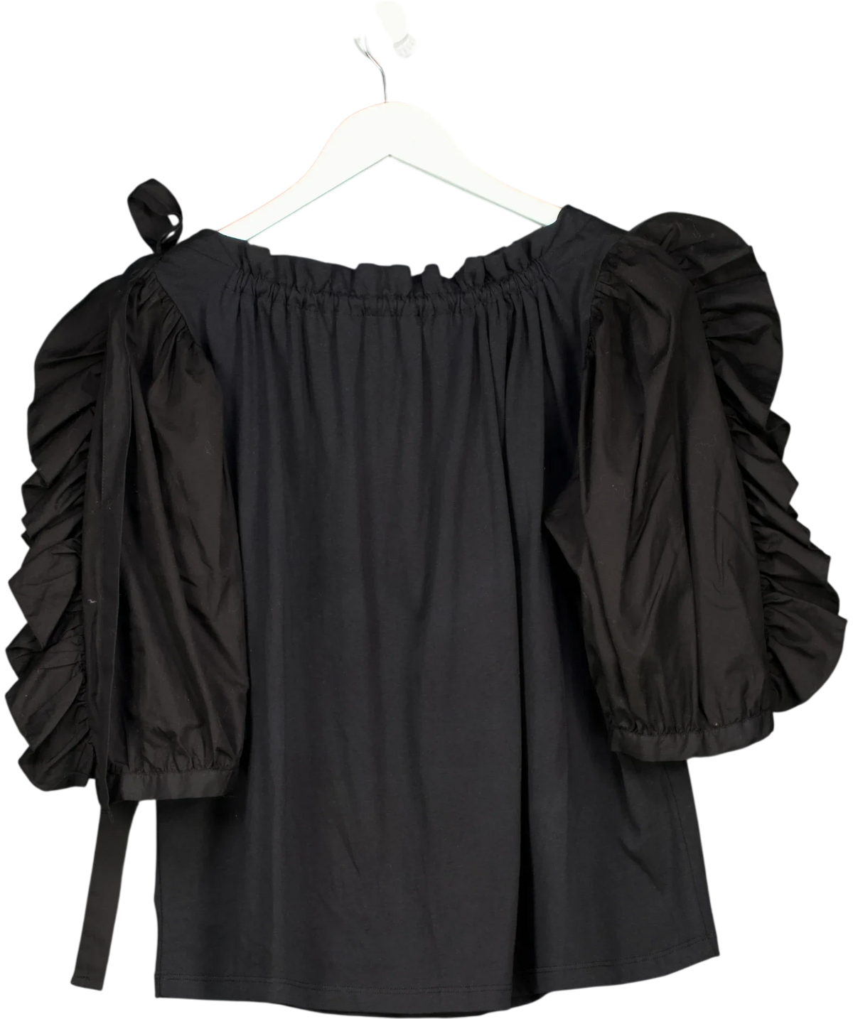 See by Chloé Black poplin blouse, size UK S — back