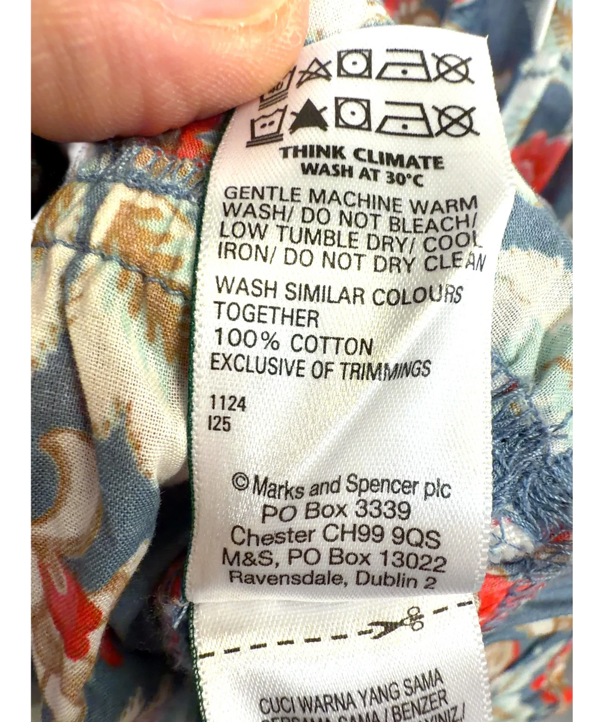 Per Una Blue Colour, size UK 14 — fabric detail