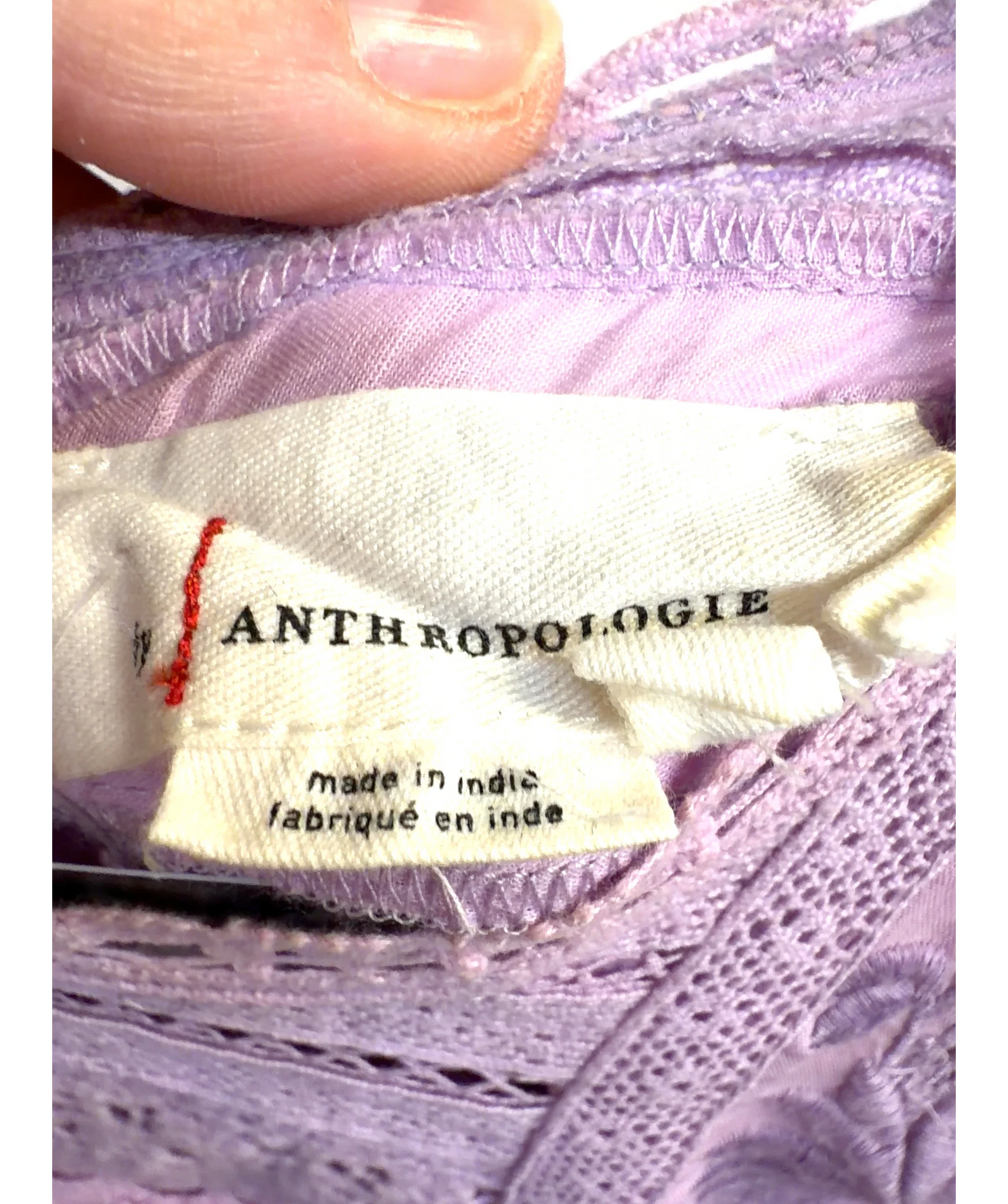 Anthropologie lilac Colour, size UK L — detail