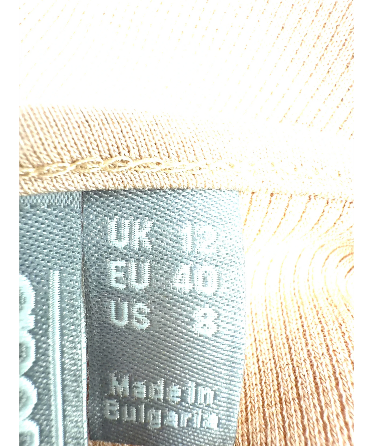 ASOS Beige Colour, size UK 12 — care label