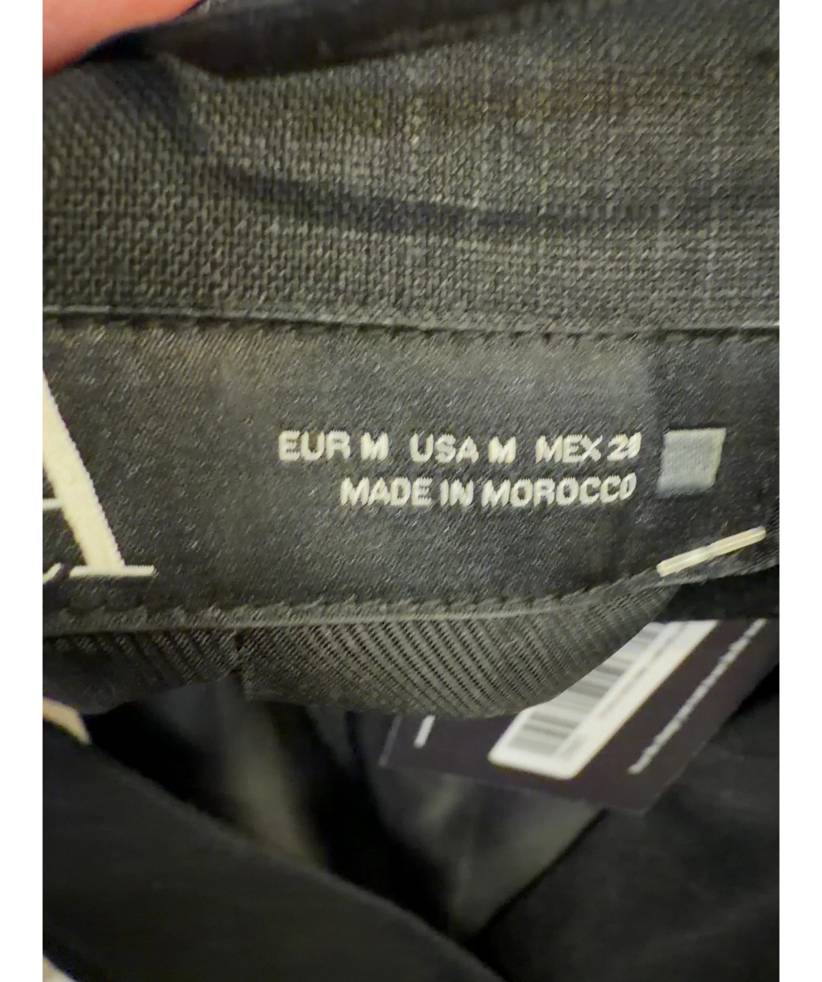 ZARA Black Colour, size UK M — care label