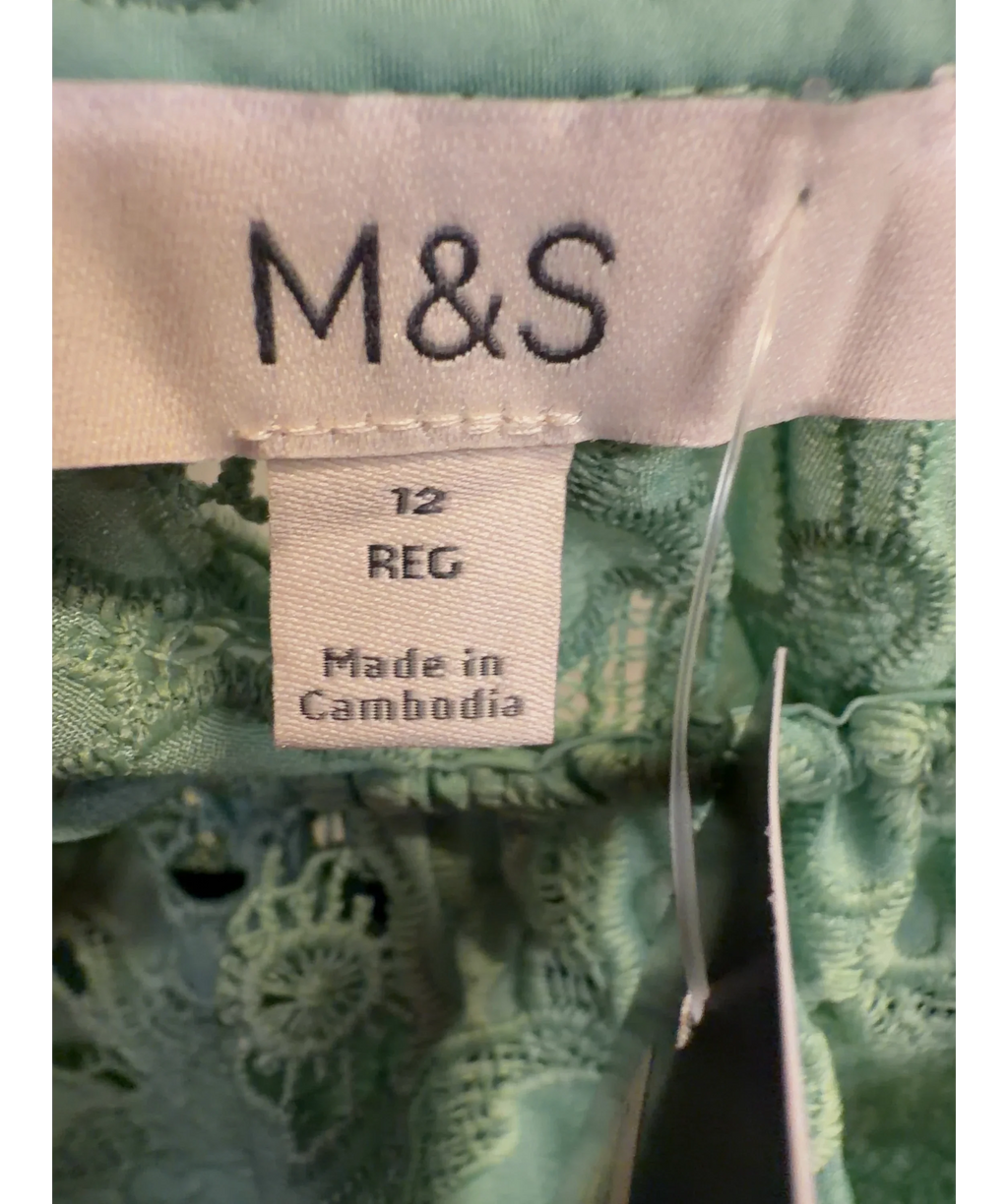 M&S Green Colour, size UK 12 — detail