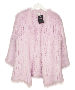 River Island Lilac Fluffy Fur Coatigan UK 12