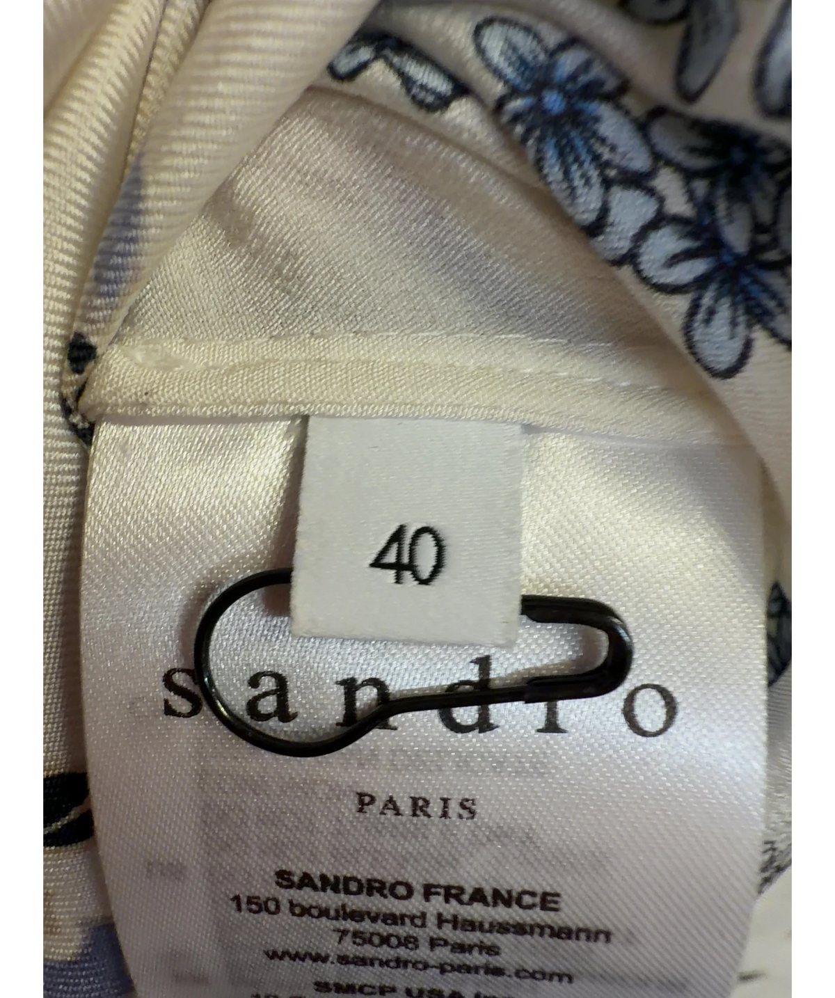 Sandro White Colour, size UK 12 — care label